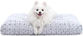 KSIIA Washable Dog Bed Deluxe Plush Dog Crate Beds Comfy Kennel Pad Anti-Slip Pet Sleeping Mat for Large, Jumbo, Medium, Small Dogs Breeds, 29" x 21", Gray