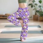 Custom Couple Pajama Pants Sock with Funny Face, Personalized PJ Anniversary Birthday Women Men Pants