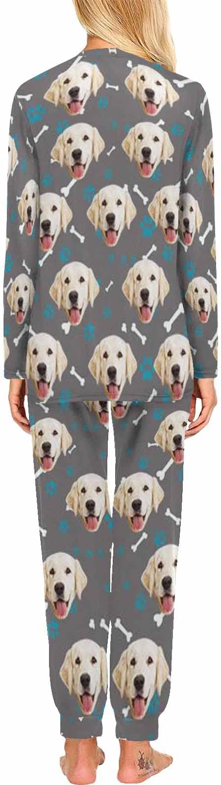 MyPupSocks Custom Face Pajamas Sets for Women, Personalized Photo Sleepwear XS-XXL