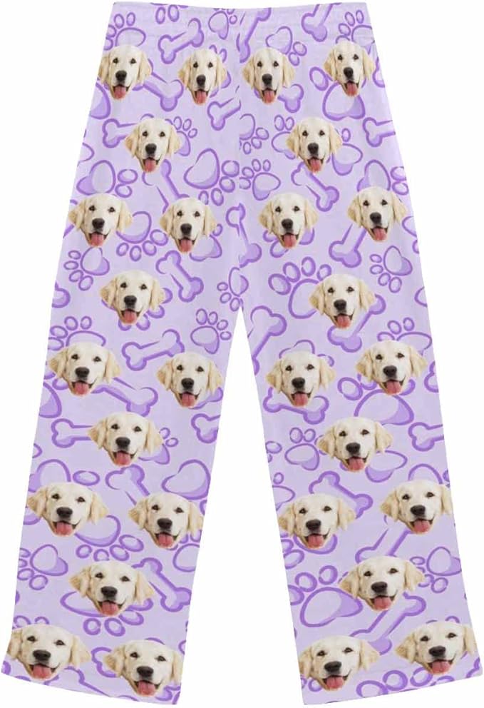 Custom Face Pajamas Pants Personalized Nightwear Bottoms for Women XS-XXL