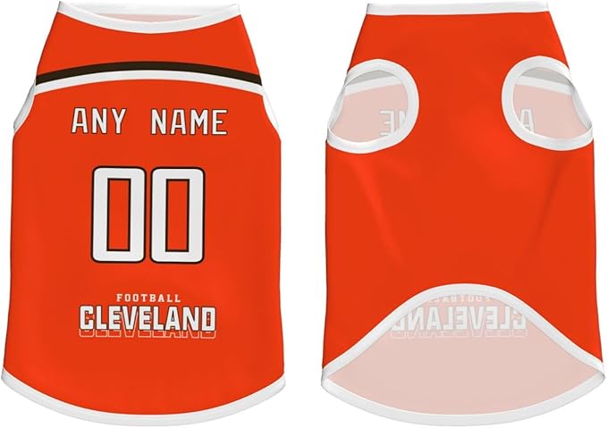 Clevel and Custom Pet Jersey Dog Clothes Jersey Various Sizes Customized Any Name & Number for Small & Middle and Big Dogs