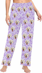 Custom Face Pajamas Pants Personalized Nightwear Bottoms for Women XS-XXL