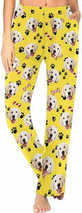 Custom Face Pajamas Pants Personalized Nightwear Bottoms for Women XS-XXL
