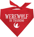 Werewolf in Training Costume Halloween Dog Bandana (Red, OS 287)