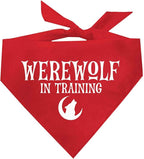 Werewolf in Training Costume Halloween Dog Bandana (Red, OS 287)