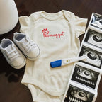 COUPLEHOODIES Personalized Baby Onesie Bodysuit – Custom Embroidery Gift for Pregnancy Reveal Baby Shower or First Grandchild