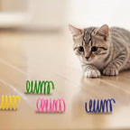 Cat Spring Toys 90 Pack, Interactive Toys for Kittens to Swat, Bite & Hunt, Colorful Durable Plastic Spiral Springs for Indoor Cats