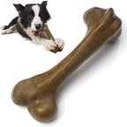 Tough Dog Toys for Aggressive Chewers, Indestructible Dog Toys, Nylon Dog Bones, Durable Tough Puppy Teething Toys, Interactive Dog Toys for Medium Large Breed, Best Gift for Dogs, Beef Flavor