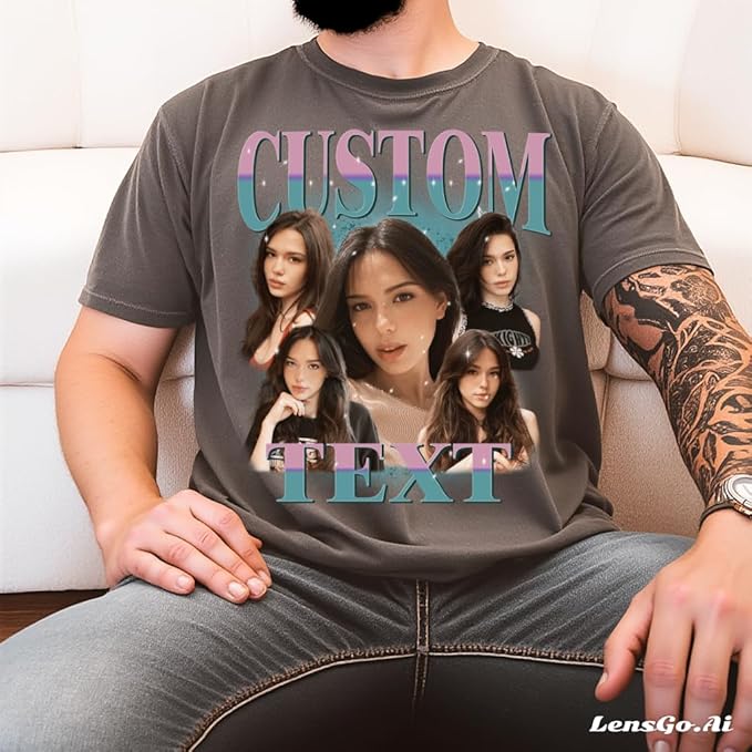 NAZENTI Custom Valentine Shirt Gifts for Boyfriend, Customized Bootleg Rap Tee