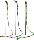 Cat Wand Toys, 3 PCS String Kitten Toys Colorful Hemp Rope Kitten Stick Kitty Teaser Wand Interactive Cat Toys for Indoor Playing