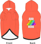 Custom Dog Hoodie with Text Photo, Personalized Pet Clothes Sweatshirt for Small/Medium/Large Dogs, Cats,S, Tan