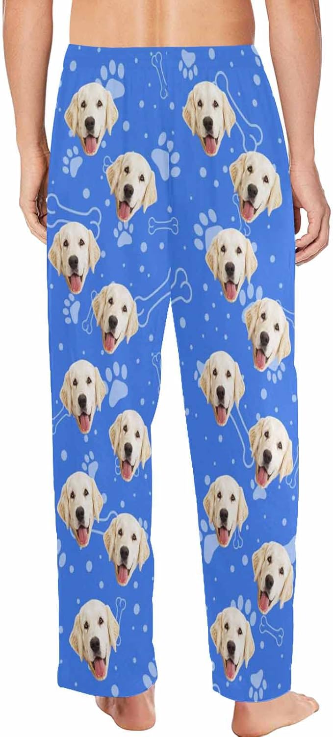 MyPupSocks Personalized Face Pajamas Pants Photo Pajama Bottoms for Men S-XXL