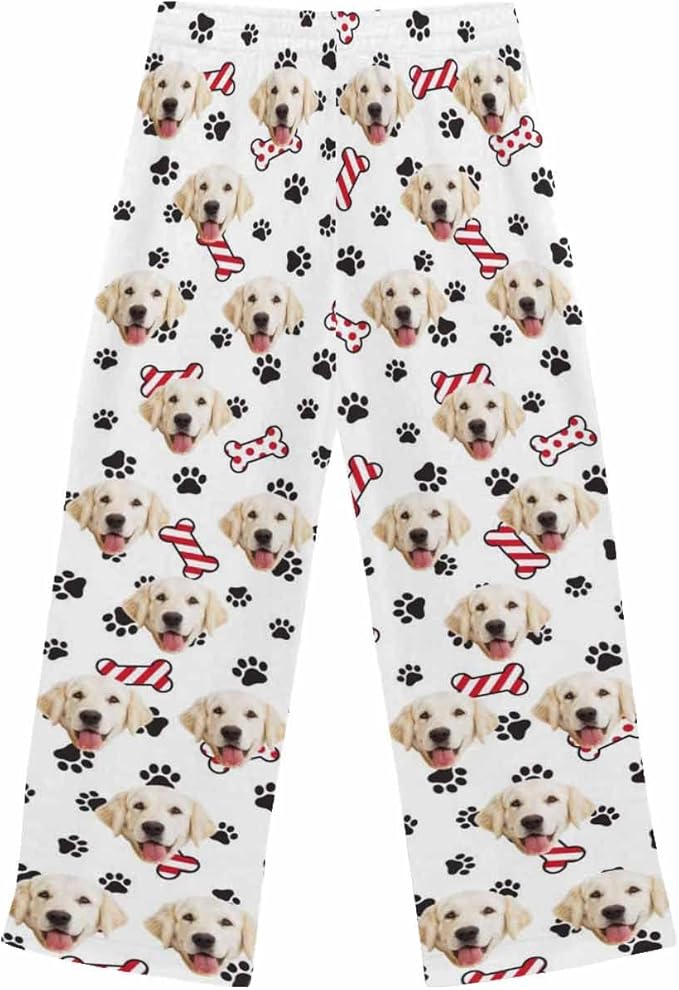 Custom Face Pajamas Pants Personalized Nightwear Bottoms for Women XS-XXL