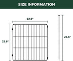 FXW MiniPaws Unleashed Dog Playpen, Expandable & Portable Design for Yard, RV Camping and Indoor Use, for Puppies and Small Dogs, 24-inch 4 Panels