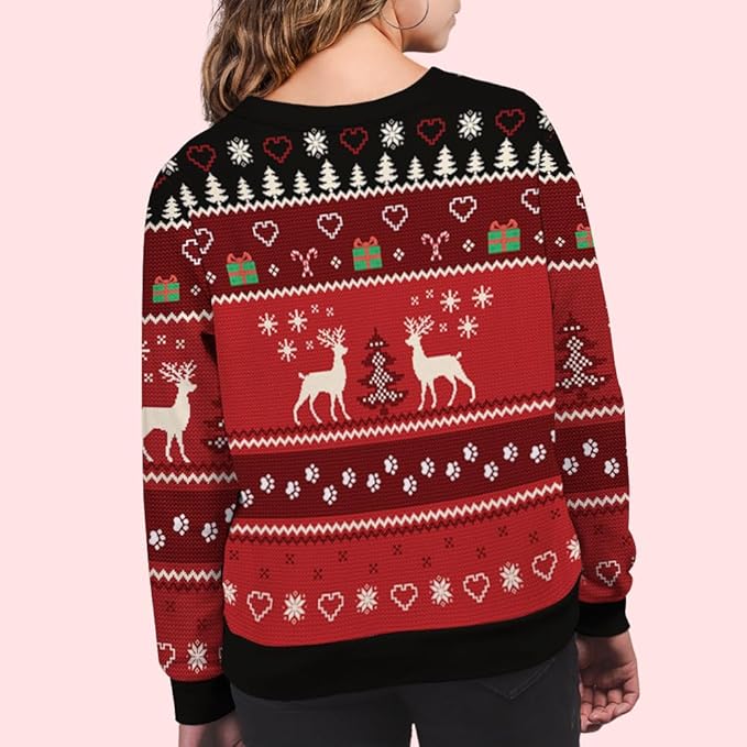 Wrappiness A Girl And Her Dog Christmas Sweatshirt - Cozy Unisex Fit Custom Shirt - Cute for Women Pet Lovers