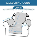 H.VERSAILTEX Reversible Chair Cover Furniture Protector Anti-Slip Couch Cover Water Resistant 2" Elastic Straps Chair Slipcover Pets Fit Sitting Width Up to 21" (Chair:75" x 65", Taupe Brown/Beige)