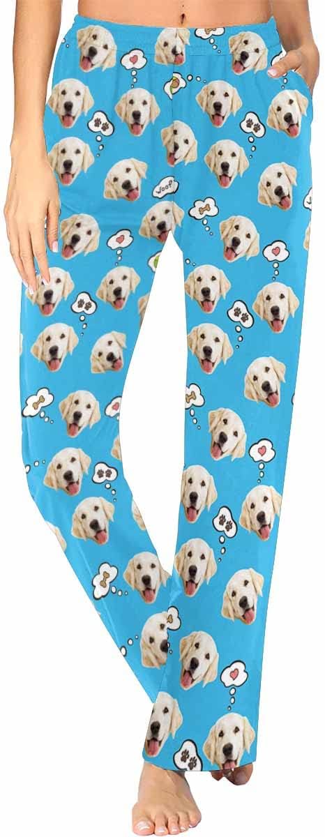 Custom Face Pajamas Pants Personalized Sleepwear Bottoms for Women XS-XXL