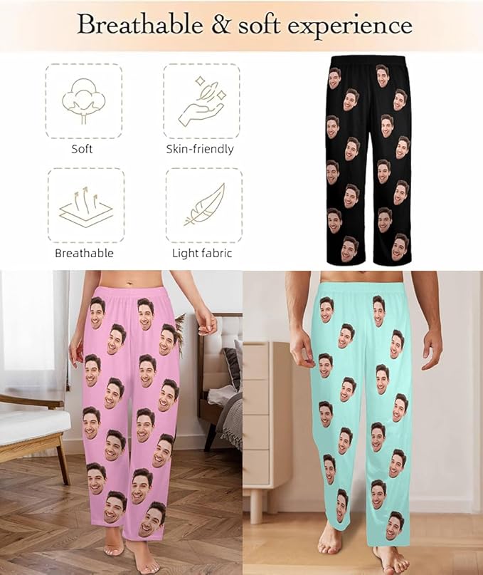 Custom Pajama Pants Customized Pajamas For Men Women Funny Xmas Pjs