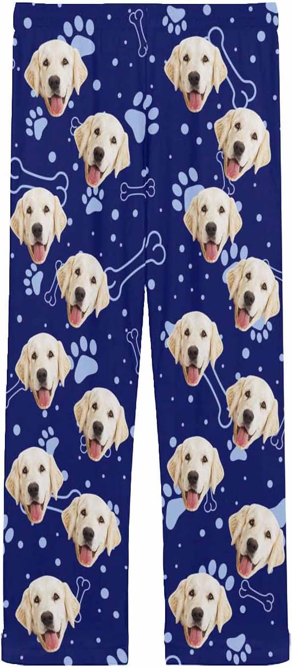 MyPupSocks Personalized Face Pajamas Pants Photo Pajama Bottoms for Men S-XXL