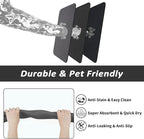 Dog Food Mat - Absorbent Cat Mat for Food and Water, No Stains Pet Feeding Bowl Mat, Easy to Clean Pet Placemats, Quick Dry Dog Water Dispenser Mat for Messy Drinkers | Dark Grey 16"x 24"