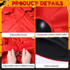 Halloween Large Dog Vampire Cloak Devil Cape Cosplay Apparel Party Costume - Red & Black Classic Pet Cape - Adjustable Neck & Chest Sizes - Medium & Large Dogs