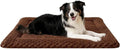 Dog Bed Mat, Dual-Sided Dog Crate Bed Mat - Ultra Soft & Machine Washable Kennel Pad for Large Dogs, All-Season Comfort Pet Bed for Crates, Travel, and Home, Brown, 35 x 23 Inch