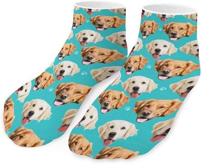 Personalized Ankle Socks with Face Custom Photo Socks Low Cut Ankle Socks Athletic Socks Valentine's Day Gifts for Women Men
