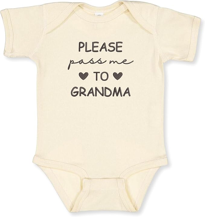 COUPLEHOODIES Personalized Baby Onesie Bodysuit – Custom Embroidery Gift for Pregnancy Reveal Baby Shower or First Grandchild