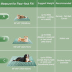 Pet Mat, Reversible Dog Bed Mat for Crate, Soft Warm Flannel for Winter, Washable Anti-Slip Mattress for Large Medium Dogs Sleeping, Multi-Use Kennel Pad for Floor Car Sofa, New Year Gift