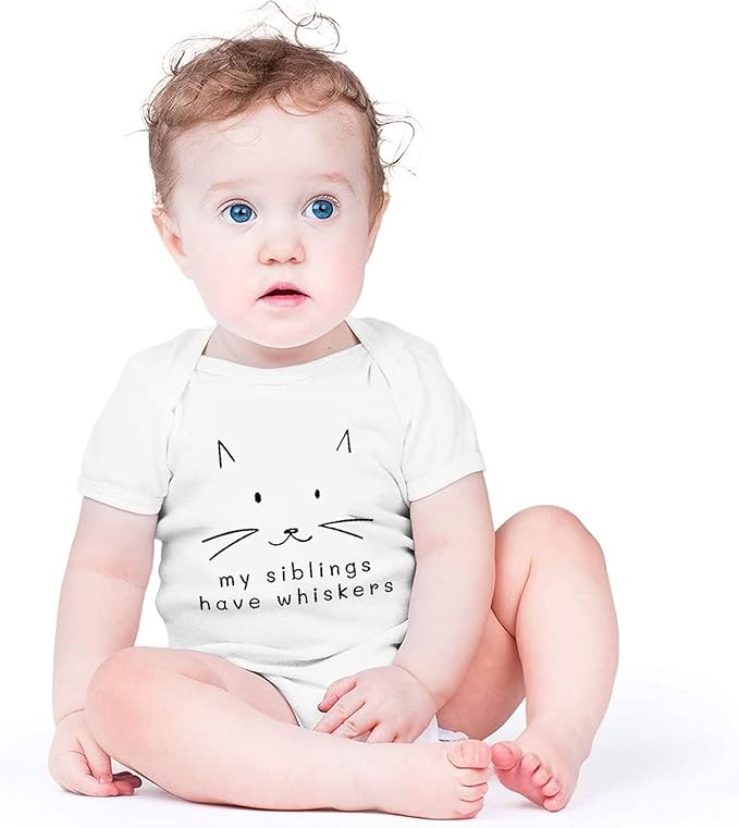 My Siblings Have Paws Bodysuit Baby Paws Romper Cat Whiskers Bodysuit Cute Baby Clothes Newborn Sibling Announcement Bodysuit
