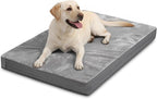 Waterproof Dog Beds Large Sized Dogs, Washable Orthopedic Pet Bed with Removable Cover Reversible, Foam Pets Bed Durable Anti-Slip Bottom, 36"x27", Gray