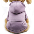 Jecikelon Winter Dog Hoodie Sweatshirts with Pockets Warm Dog Clothes for Small Dogs Chihuahua Coat Clothing Puppy Cat Custume (Purple, Medium)