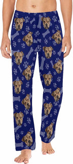 MyPupSocks Custom Pet Face Pajamas Pants Photo Pajama Bottoms for Men S-XXL