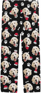 MyPupSocks Custom Pet Face Pajamas Pants Photo Pajama Bottoms for Men S-XXL