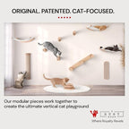 7 Ruby Road Large Cat Scratcher Wall Mounted - Refillable Sisal Scratch Pad - Cute Scratching Post for Indoor Cats and Kitten - Tall Vertical Mount - Modern Wooden Cat Wall Furniture and Scratchers