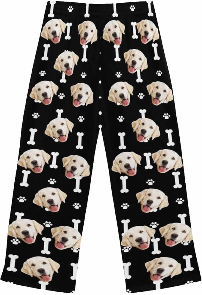 Custom Face Pajamas Pants Personalized Nightwear Bottoms for Women XS-XXL