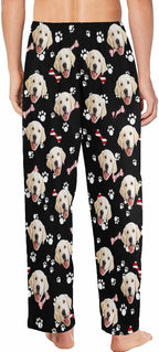 MyPupSocks Custom Pet Face Pajamas Pants Photo Pajama Bottoms for Men S-XXL