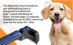 Deshedding Slicker Brush for Short Hair Dogs, Cats & Pets - Lightweight Brush for Shedding, Massaging & Grooming - Dematting Comb & Deshedder Supplies- large, red
