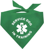 Service Dog in Training Dog Bandana (Green, XS 289)