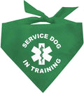 Service Dog in Training Dog Bandana (Green, OS 289)