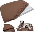 Dog Bed Cover Waterproof Replacement Machine Washable Covers for 30x20 Inch Dog Bed Heavy Duty Scratch Resistant Mattress Protector Pet Bed Cover Only Brown