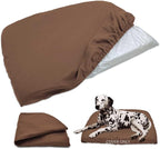 Dog Bed Cover Waterproof Replacement Machine Washable Covers for 30x20 Inch Dog Bed Heavy Duty Scratch Resistant Mattress Protector Pet Bed Cover Only Brown