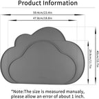 Ptlom Silicone Pet Placemat for Dogs and Cats, Non-Slip Waterproof Dog Feeding Bowl Mats for Food and Water, Small Medium Large Pet Puppy Tray Mat Prevent Residues from Spilling onto The Floor, Grey