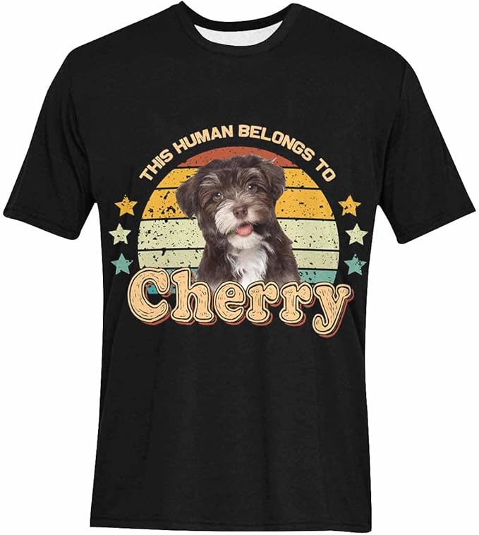 Custom T Shirts with Face Photo Text Pet Shirt for Men Personalized Picture Tee Shirt Design Your Own Dad Grandpa Shirt