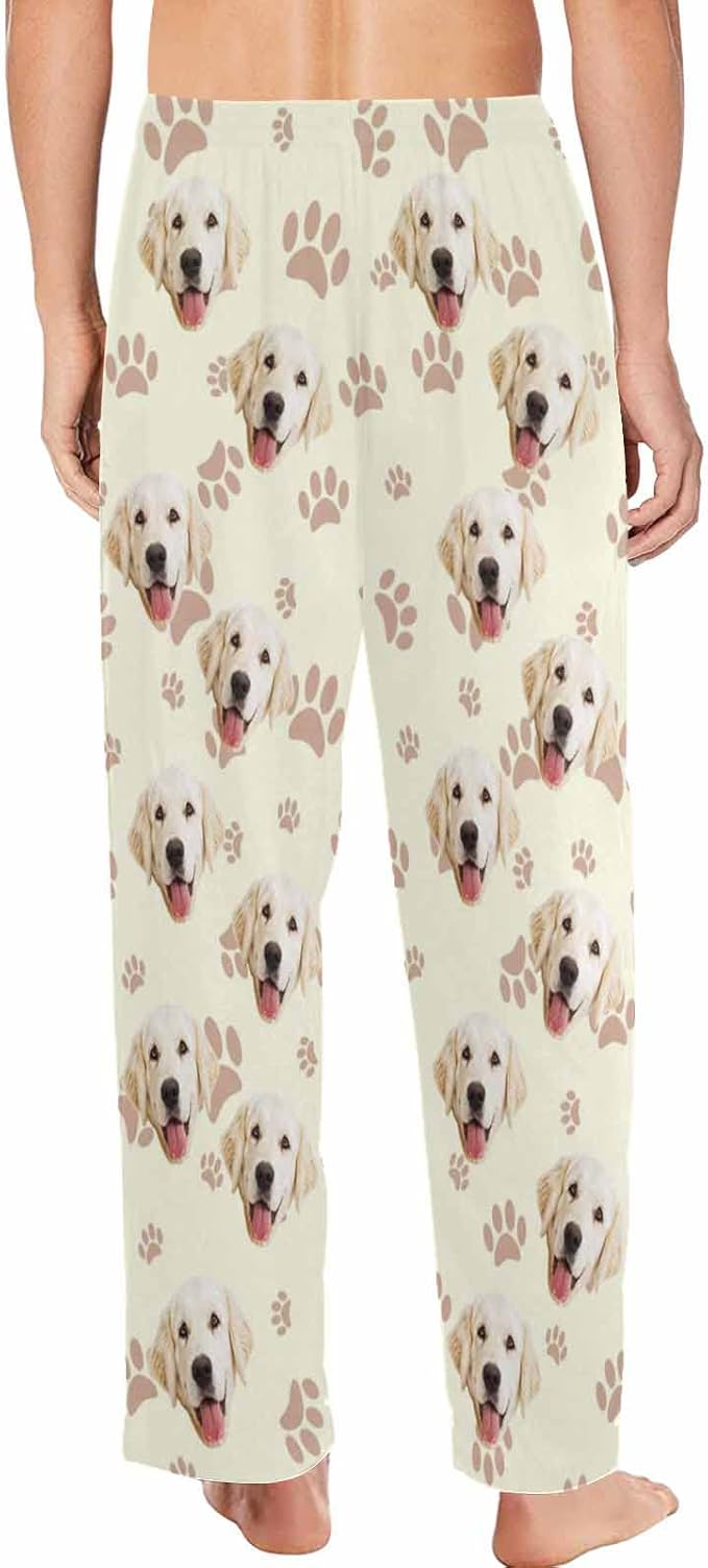 MyPupSocks Customized Face Pajamas Pants Photo Pajama Bottoms for Men S-XXL