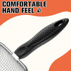 Cat Litter Scoop,Sturdy Litter Cleaner Corner Shovel,Stainless Steel Mesh Litter Shovel,Easy to Clean Reptile Terrarium Sand Waste,Beach Shovel(Black)