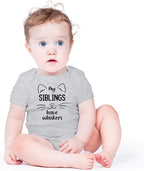 AW Fashions My Siblings Have Whiskers Baby Bodysuit Funny Cute Infant Outfit Romper Clothing Boys Girls