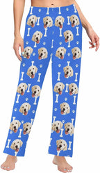 Custom Face Pajamas Pants Personalized Nightwear Bottoms for Women XS-XXL