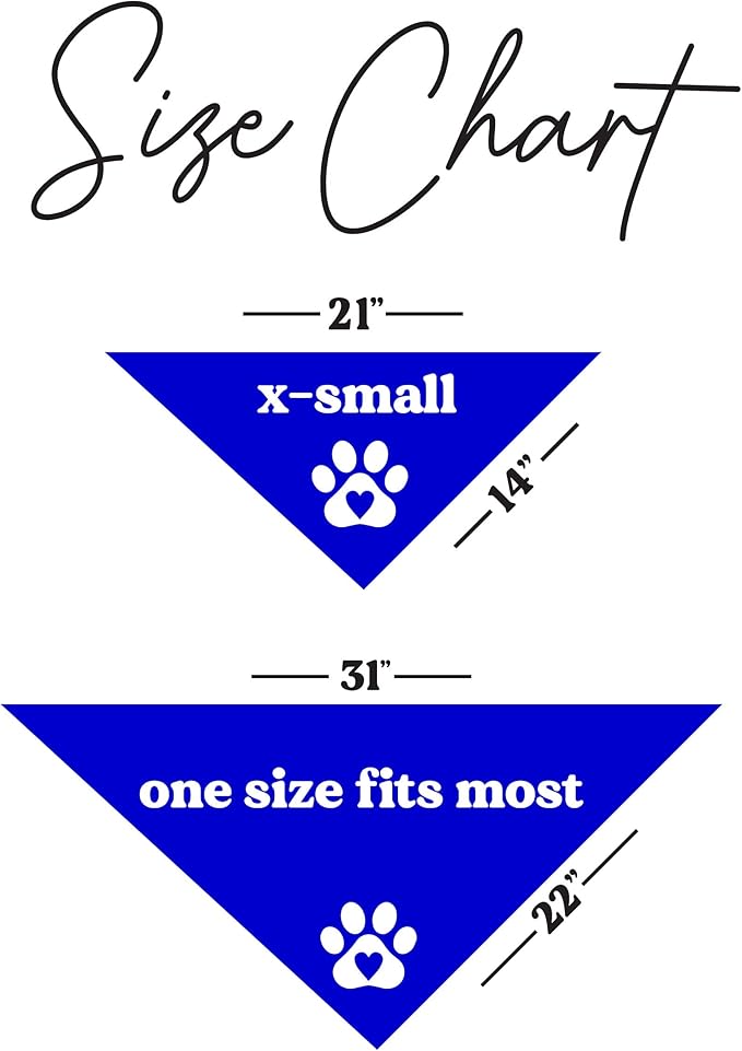 Service Dog in Training Dog Bandana | 100% Cotton Adjustable Triangle | Made in USA | Service | Support | Training | Working Assistance | Royal X-Small (289)