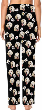 Custom Face Pajamas Pants Personalized Sleepwear Bottoms for Women XS-XXL
